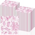 thumbnail image 1 of 200 Pcs Pink Floral Paper Napkins Bulk Disposable Guest Hand Towels for Bathroom Pink and White Cocktail Beverage Dinner Napkins for Wedding Bridal Shower Baby Shower Birthday Table Party Supplies, 1 of 13