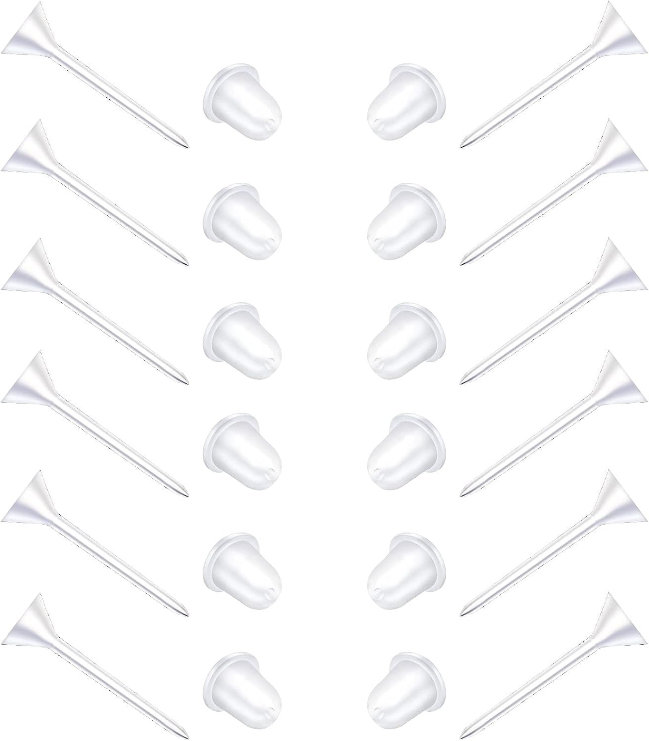 200 Pcs Plastic Earrings Posts for Sports Clear Plastic Earrings