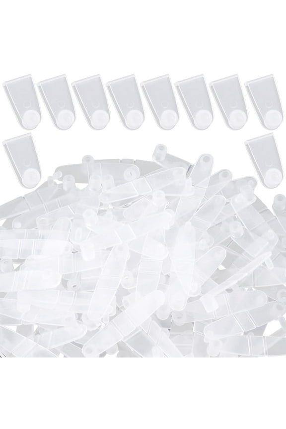 200 Pcs Plastic Keychain Clips, Acrylic Keychain Connector, Clear Keychain Clips for Crafts, Keychain Attachment
