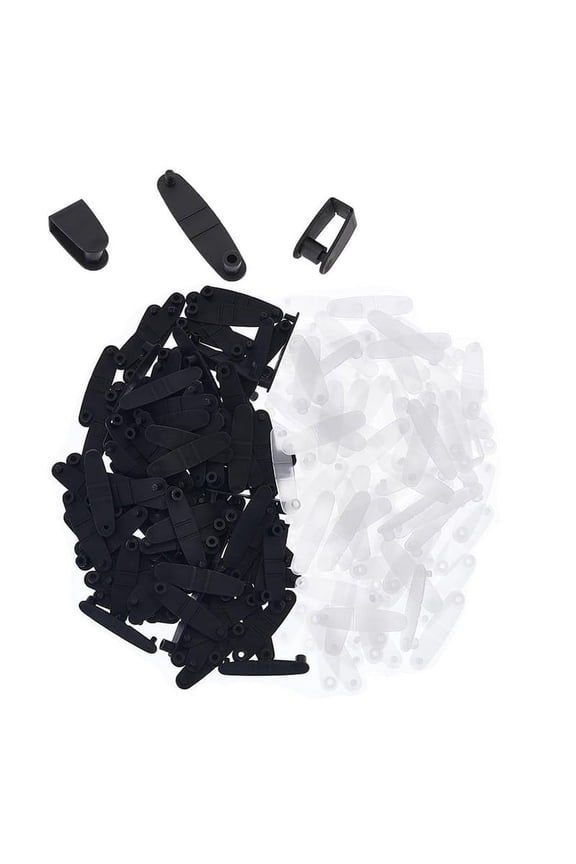 200 Pcs Plastic Keychain Clips Keychain Connector Snap Tabs 1.4 Inch Badge Strap Clip Key Chain Connector