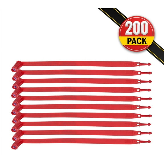 200 Pcs Plastic Red Truck Seal for Trailer Logistics Container - Tite-Lock Security Tags Tamper Evident Seals