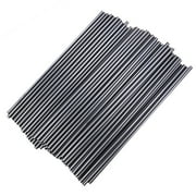 200 Pcs Plastic Straws Disposable Flat Mouth and Straight Drinking Straws Smoothie Drink Straws for Wedding Birthday Party Favors- 26x0.6 cm (Black)