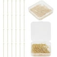 thumbnail image 1 of 200 Pcs Real 18K Gold Plated Brass Eye Pins 20 Gauge Wire Needle Headpins Open Eye Head Pins Jewelry Making Accessories for Crafting DIY Handmade, 1 of 6