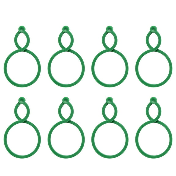 200 Pcs Reusable Garden Cable Ties 8-shape Reusable Plant Support Gardening Tree Tie Snap Buckle Belts Plants Fixed Hanging Decor (Green)