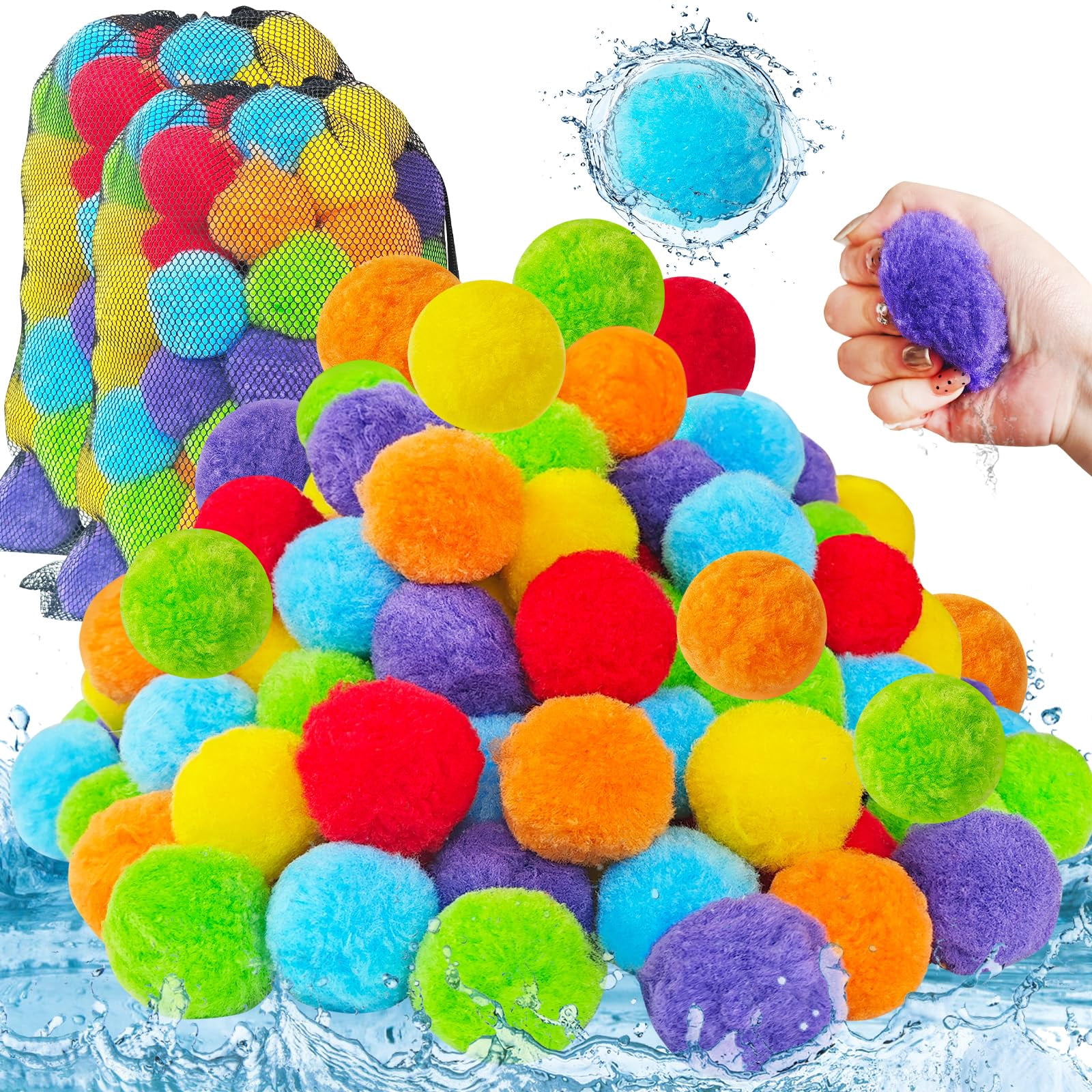 200 Pcs Reusable Water Balloons Summer Outdoor Game Soft Balls