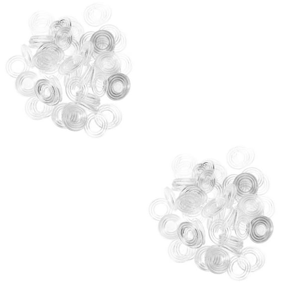 200 Pcs Rounde Picture Frame Glass Anti-slip Spacer Cupboard Coffee Table Pp Plastic