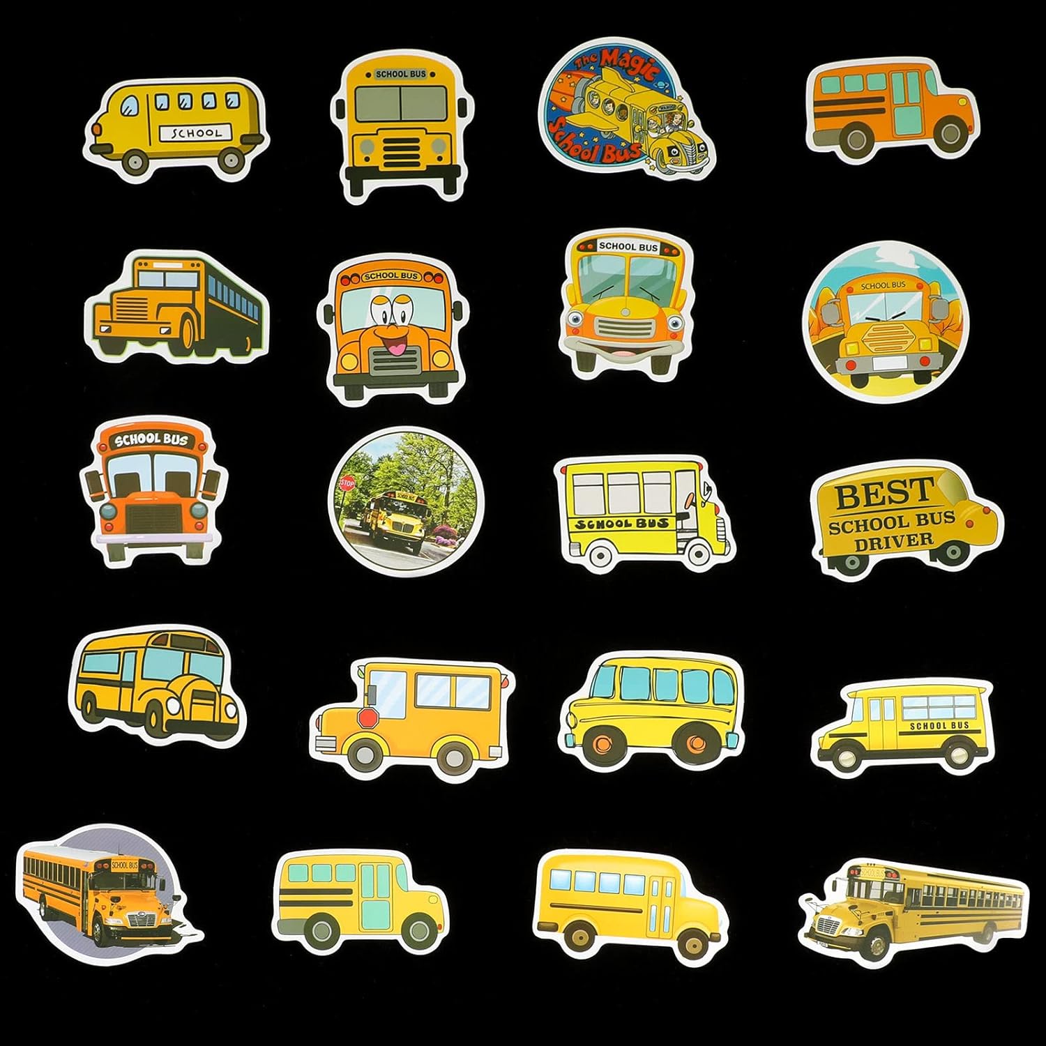 22 Bus Sticker 200 Pcs School Bus Stickers Cute Cartoon Aesthetic Stickers Back To ...