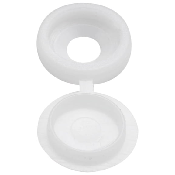 200 Pcs Screw Cap Plastic Hinged Screw Head Covers Screw Cover Snap-on Replacement Screw Decorative Covers (White)