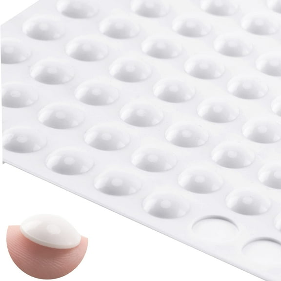 200 Pcs Small Cabinet Door Bumpers, Dome Shaped Cushion Pads, Sound Dampening Cabinet Bumpers or Cabinet Pads with Smaller Space (White 200 PCS )