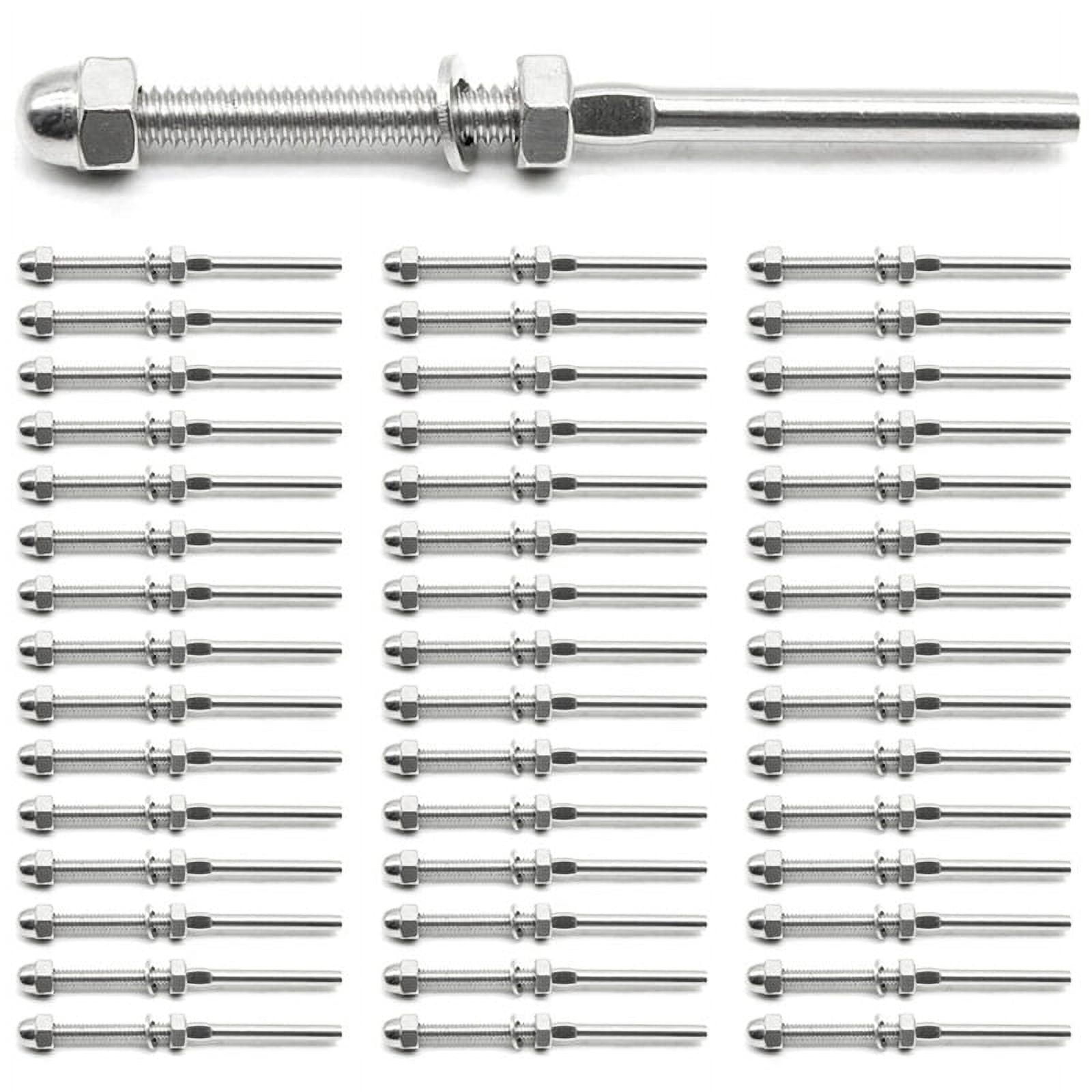 200 Pcs Stainless Steel Handrail Railing Cable Tensioner Threaded Stud