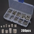 thumbnail image 1 of 200 Pcs Stainless Steel Hex Wrench Socket Cap Screws Assortment Kit M3-M8, 1 of 12