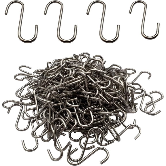 200 Pcs Stainless Steel Small S Shaped Hooks, Mini S Hooks 0.8 Inch DIY Christmas Ornament Jewelry Hanging Holder