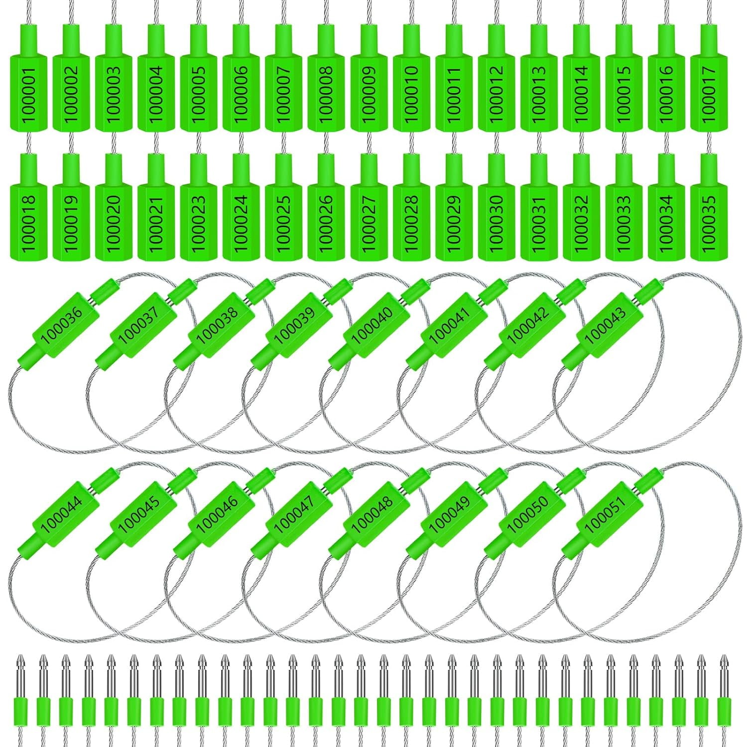 Steel Security Cable Wire Seal Numbered Anti-Tamper Tag