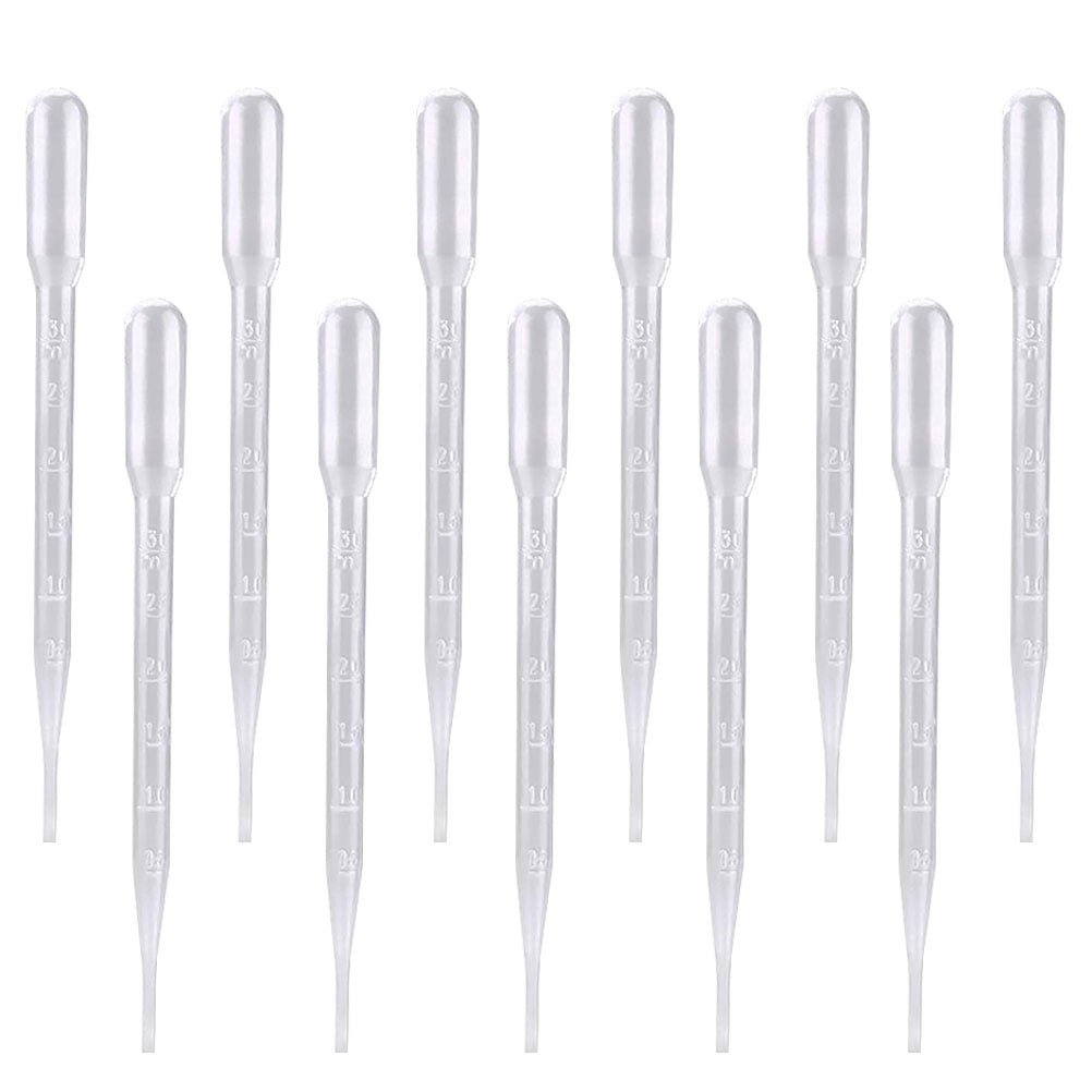 200 Pcs Straws Plastic Dropper Laboratory Transfer Pipette Pipettes 3ml ...