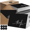 thumbnail image 1 of 200 Pcs Thank You Cards With Kraft Envelopes And Stickers Bulk  3.5 X 5 Inch Classy Blank Notes For Wedding Business Graduation Baby Shower Bridal Funeral(black), 1 of 6