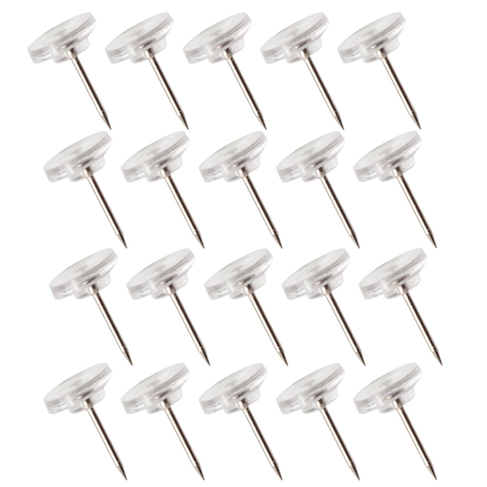 APLI White Push Pins - Box Of 50 Pieces, Standard Thumbtacks For Bulletin Boards, Corkboards, Office & Home