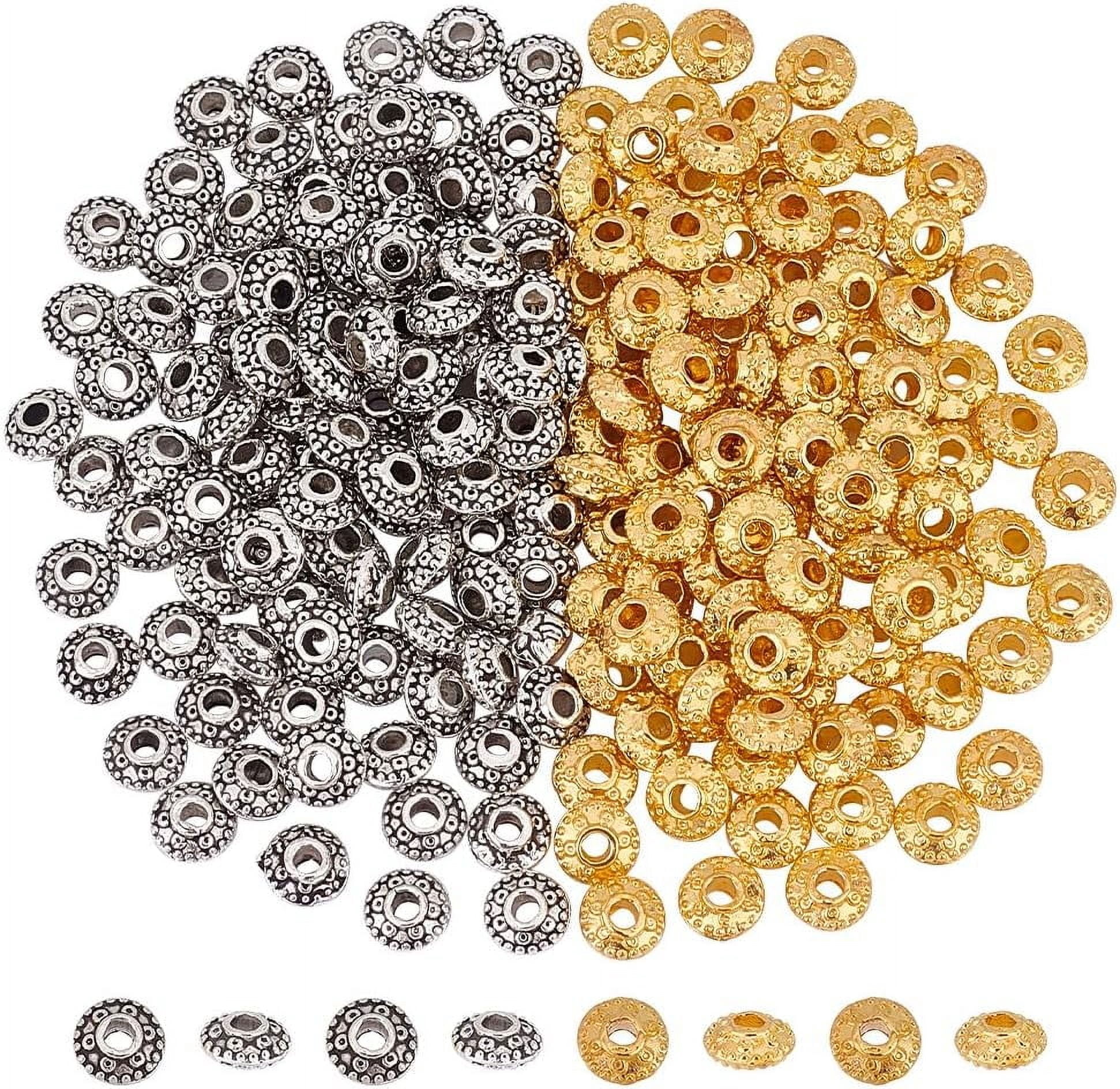 12MM Wavy Silver Rondelle Spacer Beads - Set of 10 | The BumbleBead Company