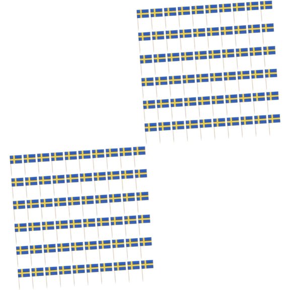 200 Pcs Toothpick Flag France Flag China Flag Fruitcakes Sticks Food Toppers Sign Wedding Cupcake Toppers Flag Cupcake Topper Flag Cake Decoration Flag Toothpicks Rural France Wood