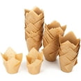 200 Pcs Tulip Cupcake Liner Baking Cups GreaseProof Paper Oven Safe up