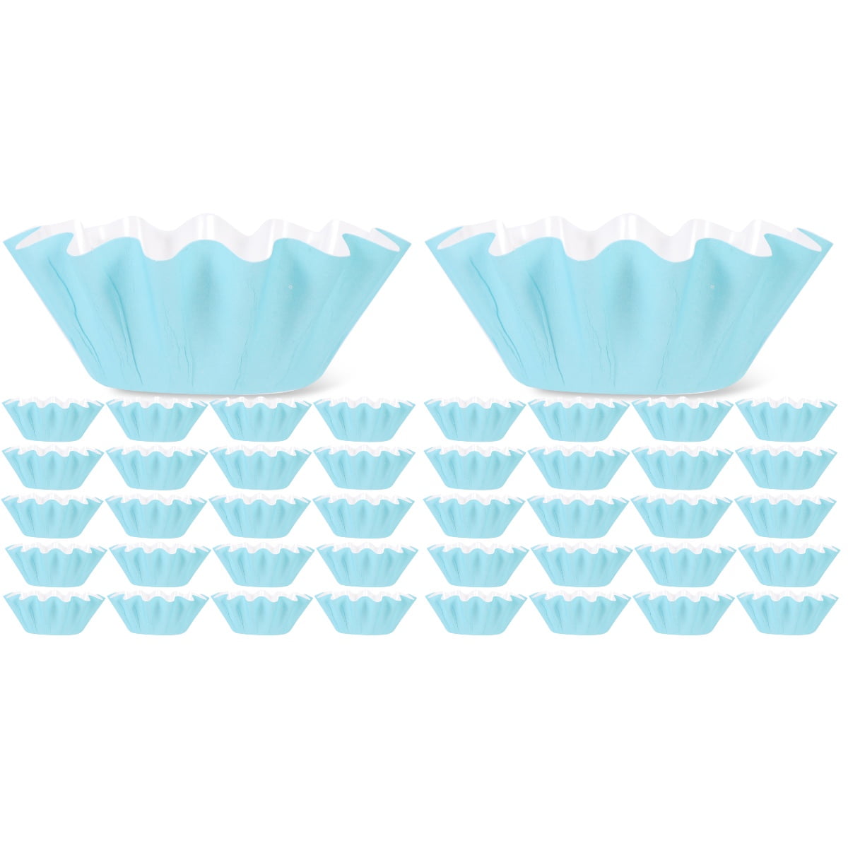 200 Pcs Wavy Cake Tray Packing Paper Cup Baking Ramequin Truffle ...