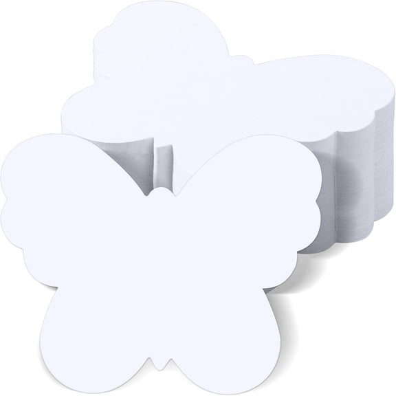200 Pcs White Butterfly Cutouts 4 Inch Paper Butterfly Shapes Die Cut Double Sided Paper Butterfly Classroom Decoration for Bulletin Board DIY School Craft Projects Party Wall Decoration