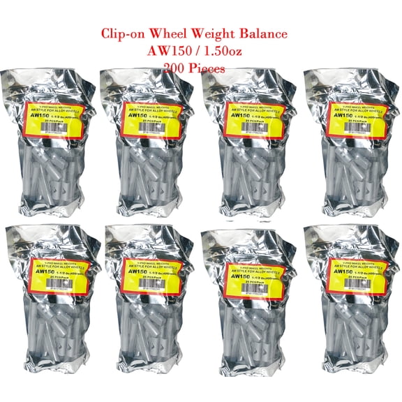 200 Pcs ZN CLIP-ON Wheel Weight Balance 1.50oz AW150 43 gram Zing -Led Free