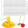 thumbnail image 1 of 200 Pcsm Clear Fruit Fork Picks,Happon Mini Cake Forks Appetizer Forks Dessert Cocktail Forks,Plastic Fruit Forks for Cake Sticks Party Food Dessert Weddings and Other Daily Events, 1 of 7