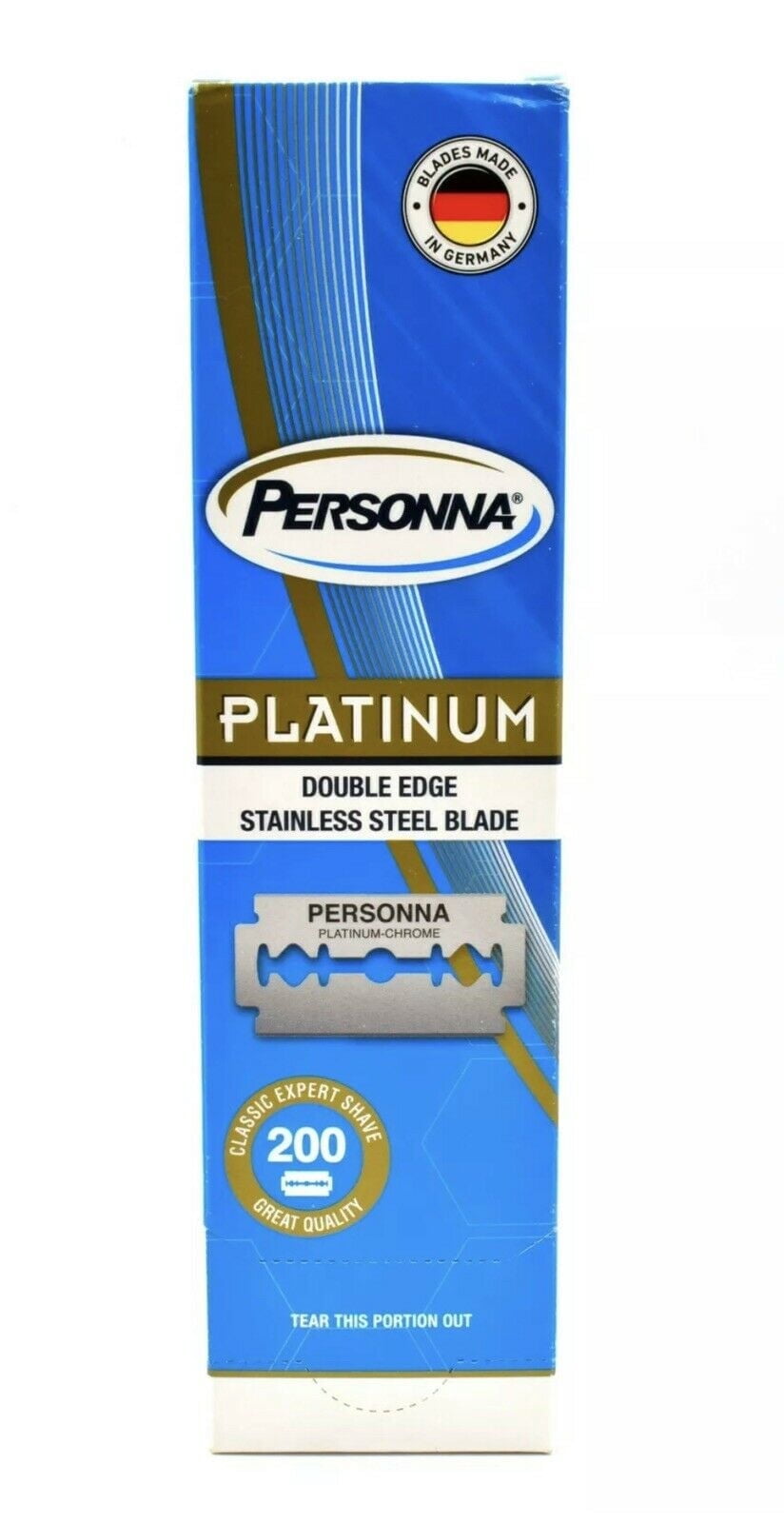 200 Personna Platinum double edge razor Shaving blades Made In Germany