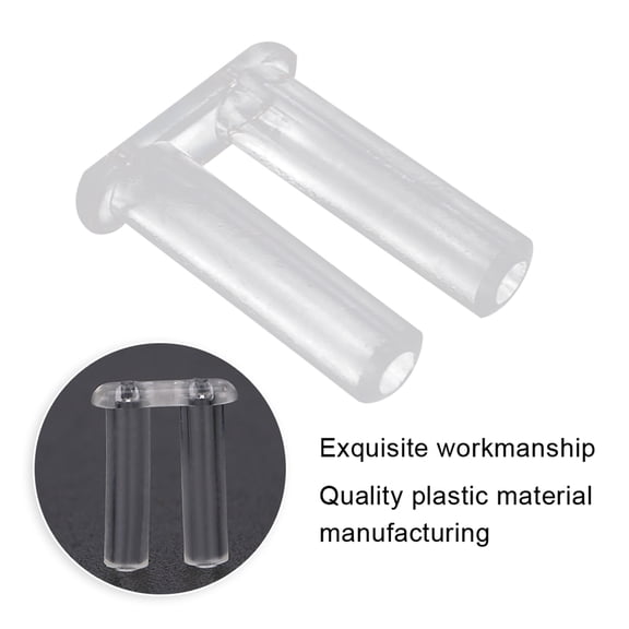 200-Piece Assorted Plastic Eyeglass Nose Pads for Rimless Frames - 1.4mm to 2.0mm Replacement Accessories