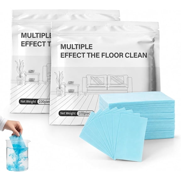 200 Piece Floor Cleaning Tablets, Multi-Surface Floor Cleaning Tablets for Mopping, Dissolvable Pre-Measured Concentrated Cleaner for Hardwood, Tile, Laminate, Vinyl Floors (Mix, 300Pcs)