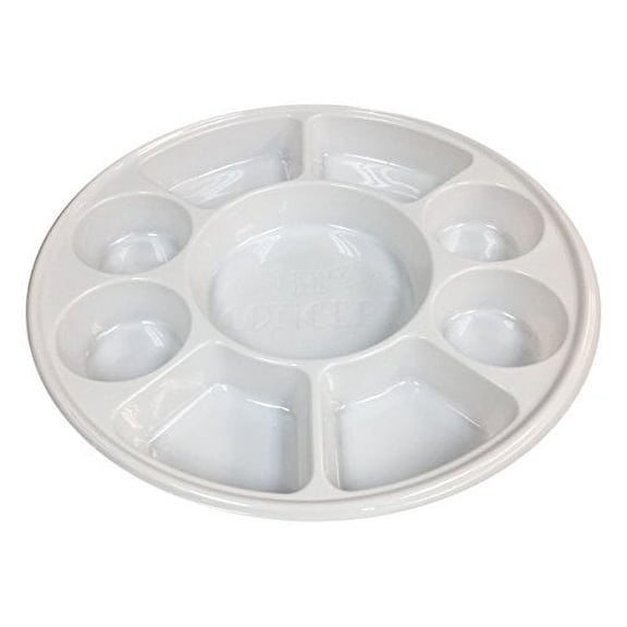 200 Piece Party Tray/Thali/Plates, Disposable 9 Compartments Round