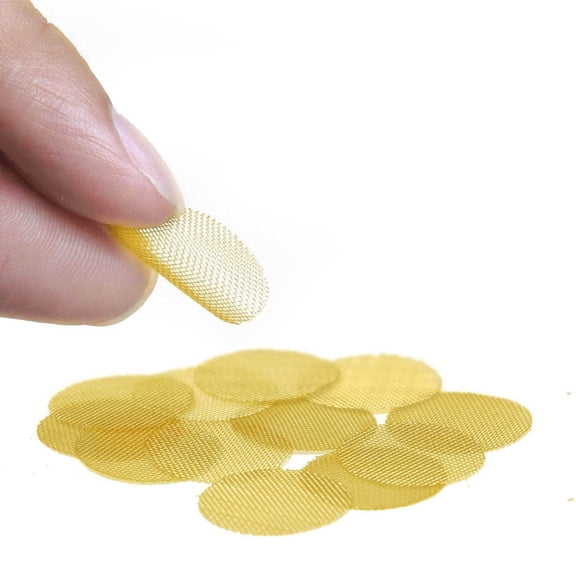 200 Pieces 0.7-inch Small Metal Pipe Strainer, Thick Stainless Steel Pipe Strainer