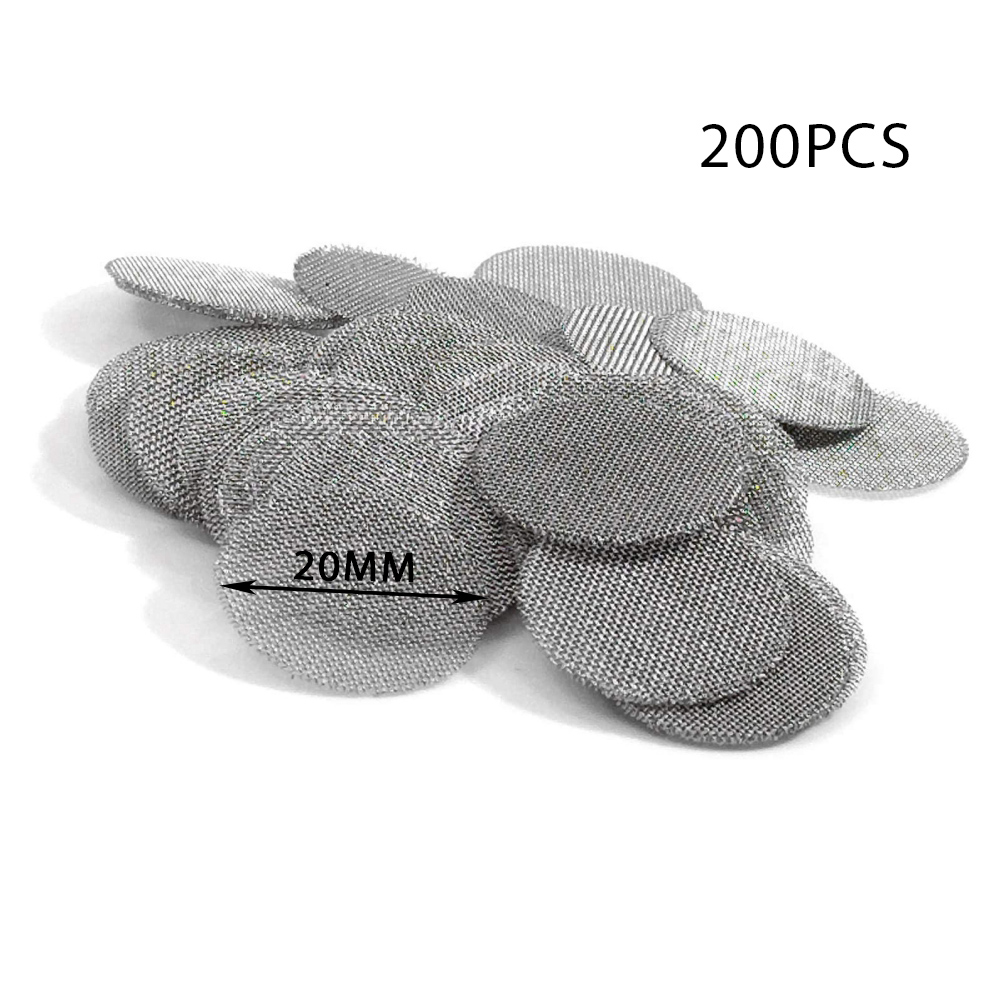 200 Pieces 0.8 Inch Small Metal Pipe Screens,100 Thicker Stainless