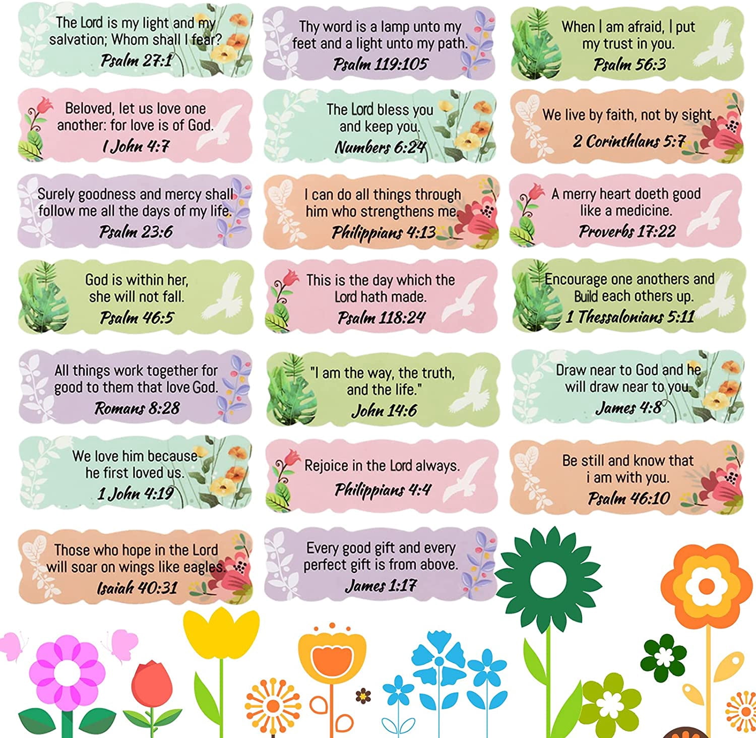 200 Pieces Bible Verse Stickers Scripture Inspirational Decals Bible ...