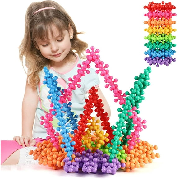 200 Pieces Building Blocks STEM Toys Educational Interlocking Solid Plastic for Preschool Boys and Girls Aged 3+, Safe Material Creativity Kids Toys