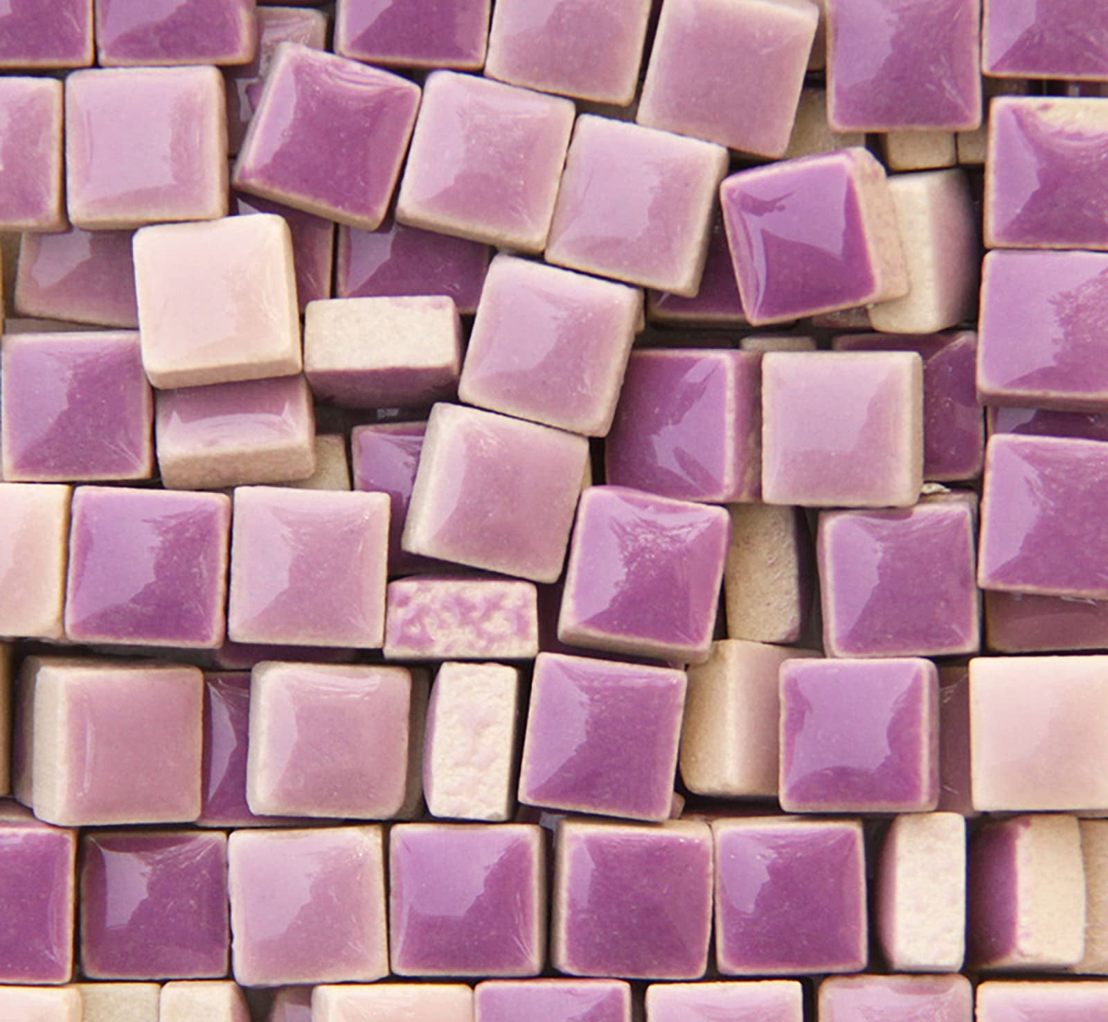 200 Pieces Ceramic Mosaic Tiles – 0.4x0.4", for Crafts, Mosaic Projects, Color Mix, Available in 8 Color Options (Purple, Full Color, Coffee, Red/Orange, Green, Blue, Black/White/Gray, Treasure Blue)