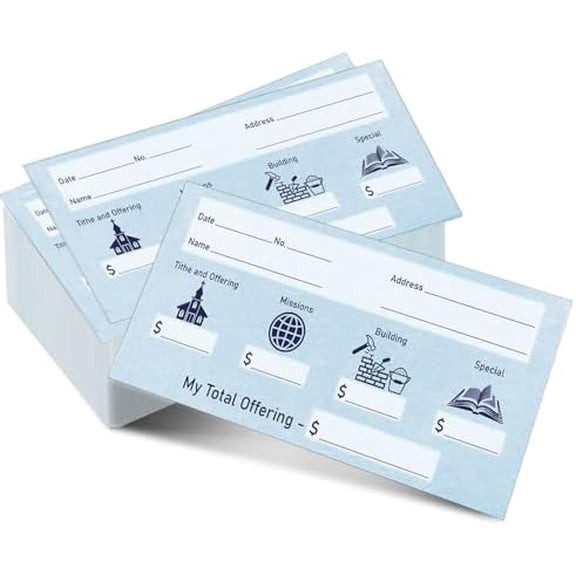 200 Pieces Church Offering Envelopes My Offering Bill Size Envelope Church Tithe Envelopes for Donations, Religious Occasions(Fresh Style)