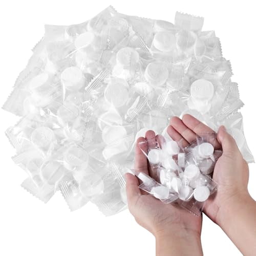 200 Pieces Compressed Towels Portable Disposable Mini Compressed Coin Tissue Toilet Paper Tablets for Travel, Camping, Hiking, Sport, Beauty Salon, Hand Wipes