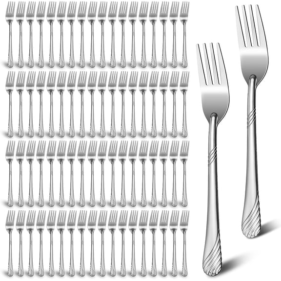 200 Pieces Dinner Forks 7 Inches Stainless Steel Metal Forks Bulk Forks Silverware Table Forks for Eating Dessert Salad, Stainless Steel Forks for Home Kitchen Restaurant Utensils Dishwasher Safe