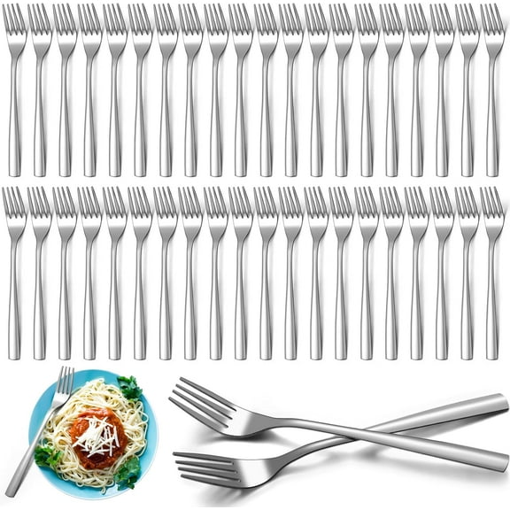 200 Pieces Dinner Forks Bulk 6.7 Inch Stainless Steel Forks Silverware Metal Cutlery Fork Salad Fork Set for Home Restaurant Kitchen, Mirror Polished, Dishwasher Safe
