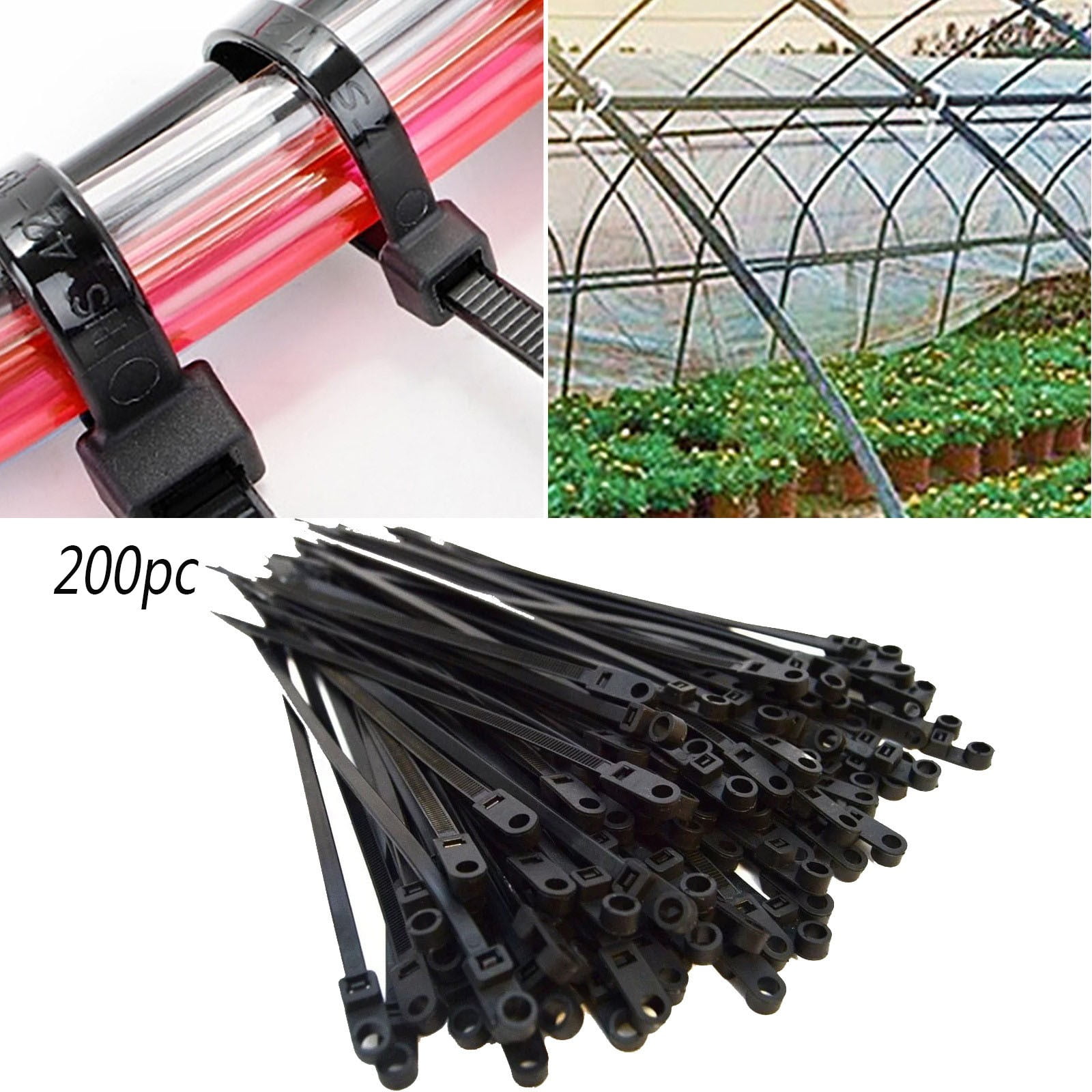 200 Pieces Fixed Head Round Hole Tie With Screw Hole Tie Hot Glue