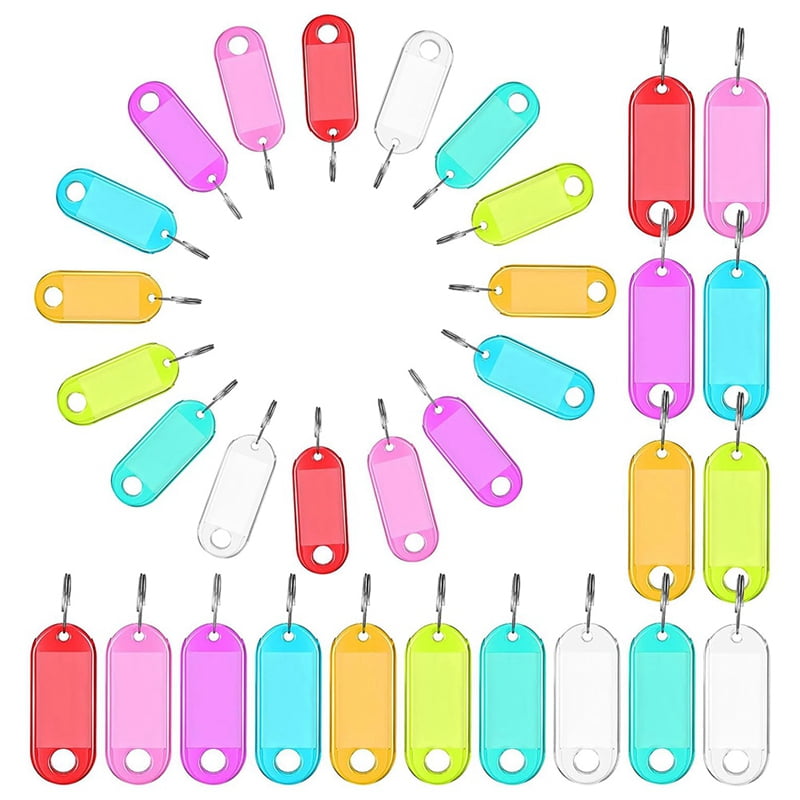 200 Pieces Key Tags Double Sided ID Keychain Tag Key Tags Identifiers