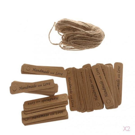 200 Pieces Kraft Gift Tags Labels Hanging Cards