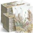 thumbnail image 1 of 200 Pieces  Leaves Decorative Paper Napkins Floral Guest Napkins Tan Leaf with Floral Paper Hand Towels for Bathroom Disposable Hand Towels for Baby Shower Holiday Party Supplies, 1 of 14