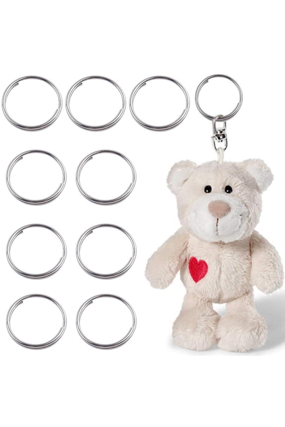 200 Pieces Metal Split Rings, 16mm Nickel Plated Double Loop Jump Rings Small Key Chain Rings Crystal Chandeliers Connectors for DIY Jewelry Making and Craft Ideas