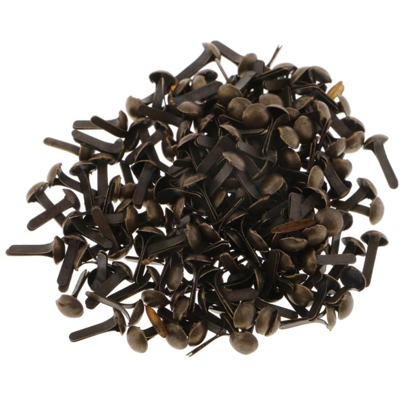 200 Piezas Encuadernadores Metalicos Manualidades Brads Scrapbooking Mini Clavos Clips Encuadernadores Pequeños Tachuelas Papel Metal Brad Sujetadores
