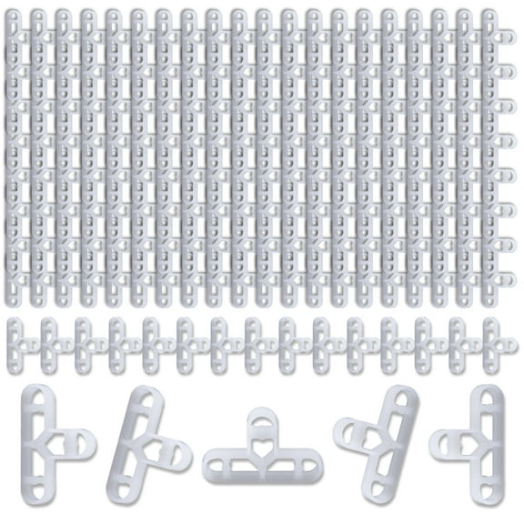 200 Pieces Multipurpose 10mm 3/8 Inch Brick Wall and Deck Board Spacers for Leveling Systems With Clear Designs