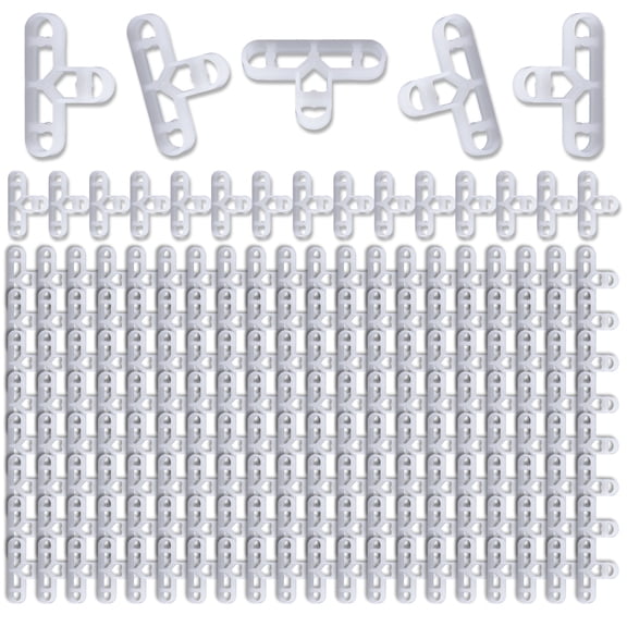 200 Pieces Multipurpose 10mm 3/8 Inch Brick Wall and Deck Board Spacers for Leveling Systems With Clear Designs
