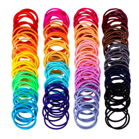 200 Pieces No-metal Hair Elastics Hair Ties Ponytail Holders Hair Bands