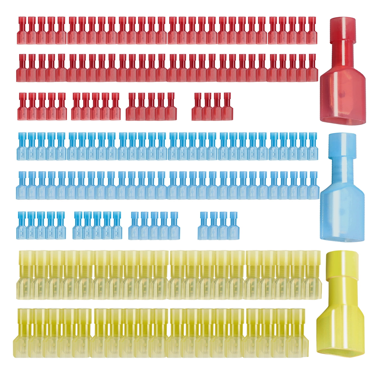 200 Pieces Nylon Butt Splice Wire Connectors Kit, AGW 22-10 Waterproof Heat  Shrink Wire Connectors, Quick Disconnect Electrical Connectors Crimp  Terminals for Home Wiring Electric Automotive - Walmart.com, image size:1600x1600